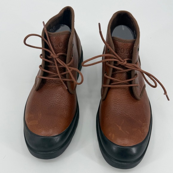 Polo Ralph Lauren Umar Mens Brown Pebbled Leather Chukka Boots 10.5D 11431 F18 main image 12
